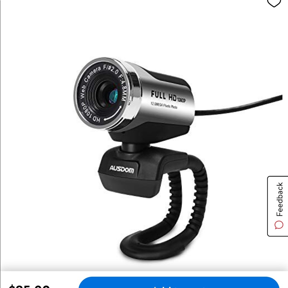 Camera with Microphone USB Web Cam Online Video